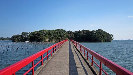 Jembatan Fukuurabashi di Matsushima Sendai