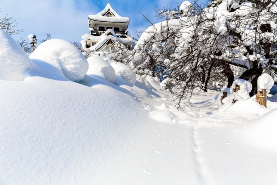Kastil Yokote di musim dingin