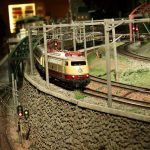 Kereta melintas diorama di Museum Kereta Hara
