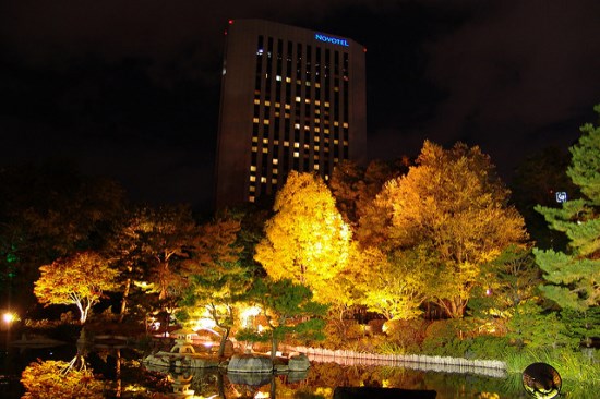 Lighting up di Taman Nakajima Sapporo
