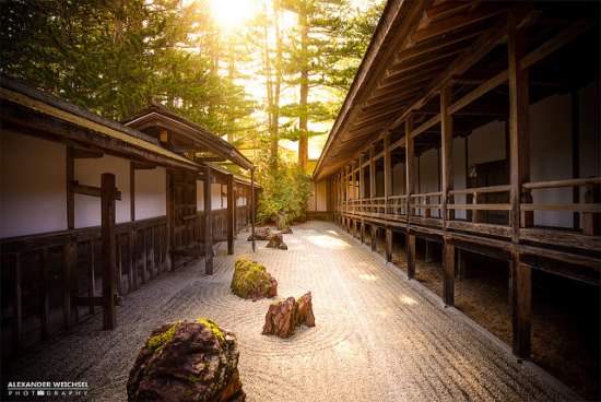 Pemandangan Kuil Kongobuji di Gunung Koya Wakayama