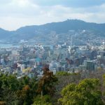 Pemandangan kota Nagasaki dari Kazagashira Park