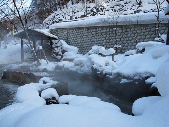 Pemandian air panas di Jozankei Sapporo