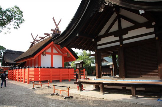 Pendopo utama Honden Kuil Sumiyoshi Taisha