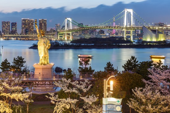 Rainbow Bridge dari Taman Odaiba