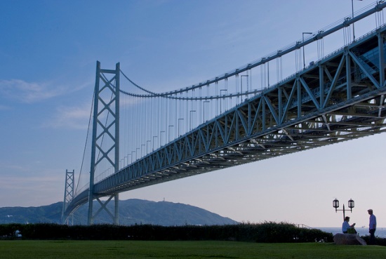 Suasana Akashi Kaikyo Bridge Kobe