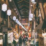Suasana nishiki market di Kyoto