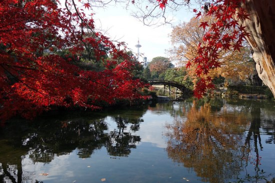 Taman Shoseien di dekat Kuil Honganji Kyoto