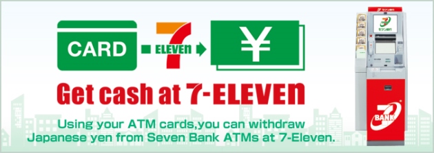 Mengambil uang di seven eleven