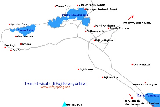 objek wisata di fuji kawaguchiko
