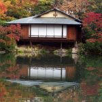 Bangunan Tea House di Taman Sorakuen