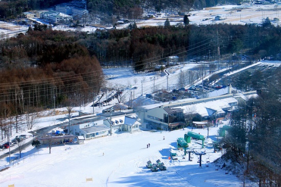 Bermain ski di Resort Ski Fujimi Panorama