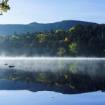 Danau Shirakoma di pagi hari