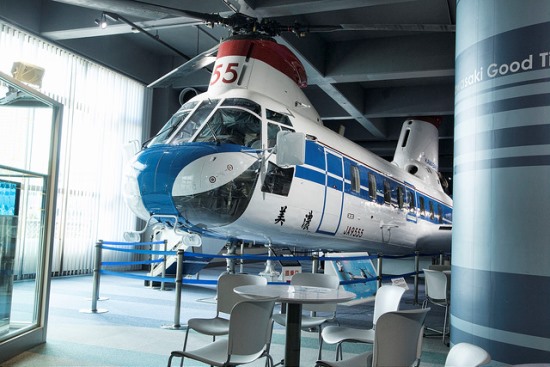 Helikopter di Museum Kawasaki World Kobe