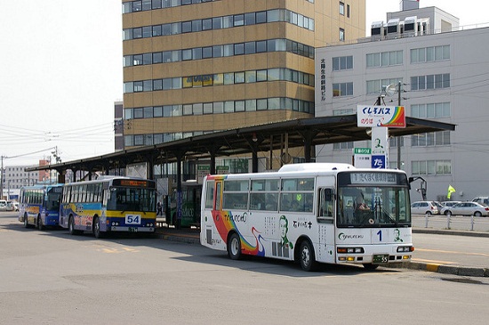 Hokkaido intercity bus di Kushiro