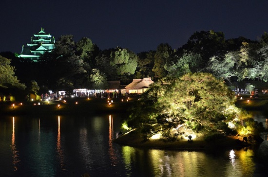 Iluminasi Fantastic Garden di Taman Korakuen