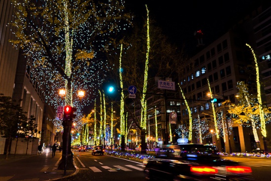 Iluminasi Terindah di Kansai di Midosuji Osaka