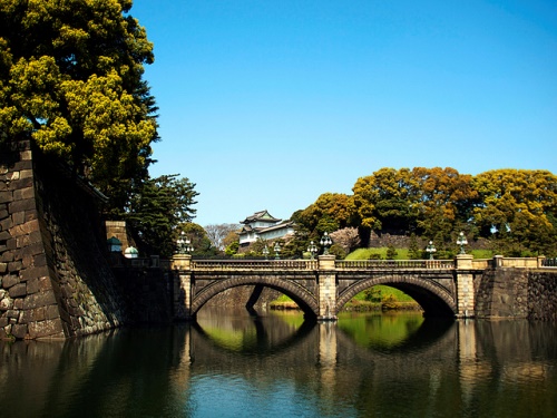 Jembatan Nijubashi di Taman Istana Kaisar