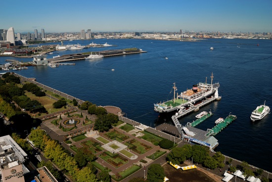 Kapal Hikawa Maru di Yokohama