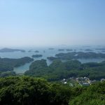 Kepulauan Kujukushima dari atas observatorium Yumiharidake