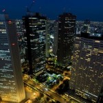 Malam hari di Gedung Pemerintahan Tokyo Metropolitan