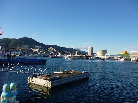 Memandang laut dari Nagasaki Seaside Park