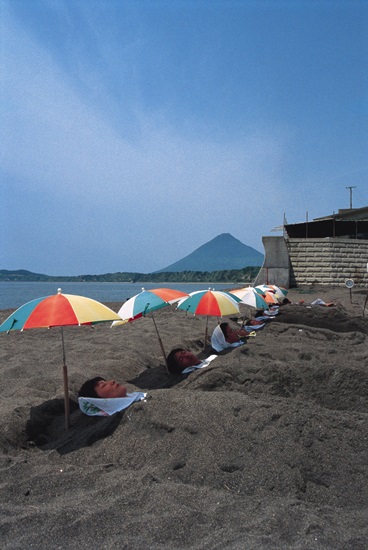 Menikmati berendam pasir di Ibusuki Hot Spring