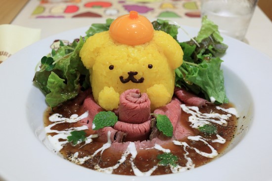 Menu makanan di Pompompurin Cafe Harajuku