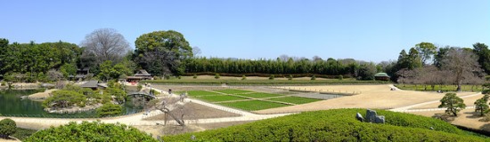 Panorama Taman Korakuen di Okayama