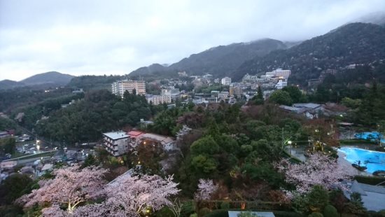 Pemandangan Arima Onsen Sakura 2020