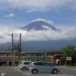 Pemandangan Gunung Fuji dari Stasiun Kawaguchiko