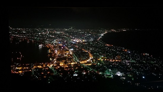 Pemandangan Hakodate dari atas Gunung Hakodate