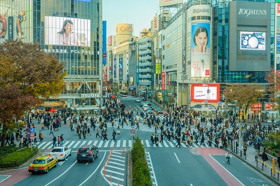 Pemandangan Shibuya Scramble