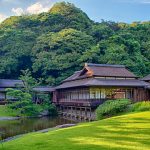 Pemandangan Taman Sankeien di Yokohama