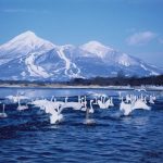 Pemandangan di Lake Inawashiro Fukushima