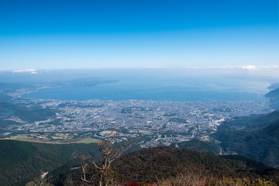 Pemandangan kota Beppu dari atas gunung