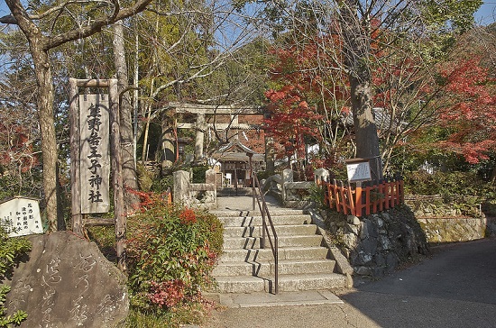 Pemandangan musim gugur di Shinnyodo Temple