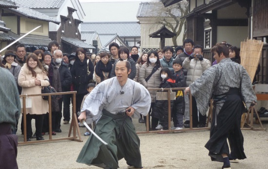 Pengambilan gambar adegan film di Toei Kyoto Studio Park