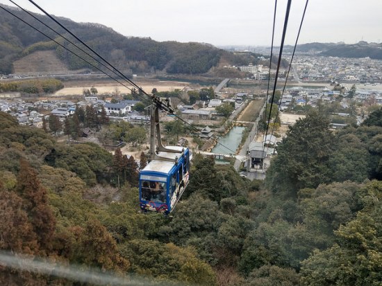 Ropeway menuju ke Kastil Iwakuni