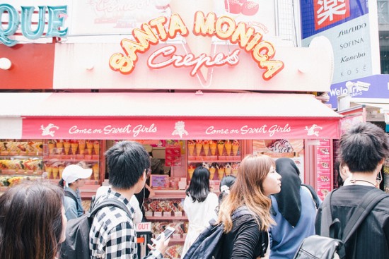 Santa Monica Crepes Sweetbox Crepes di Takeshita Street Harajuku