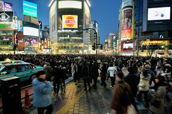 Shibuya di jalur kereta JR Yamanote Line