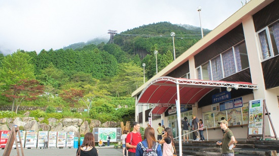 Stasiun Zipline di Biwako Valley