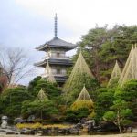 Suasana Kuil Rinnoji Sendai menjelang musim dingin