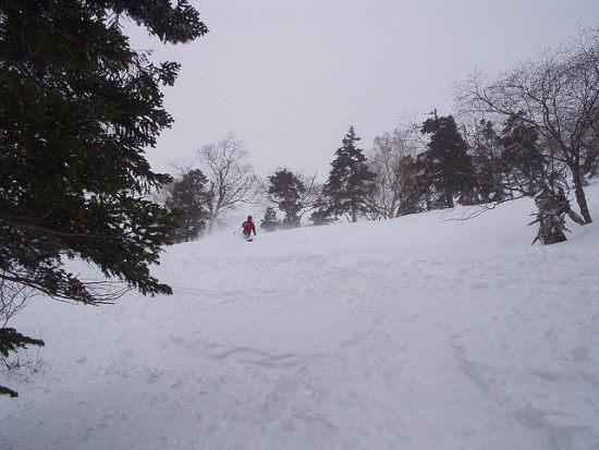 Suasana lintasan ski di Resort Ski Kagura