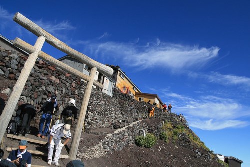 Suasana waktu mendaki Gunung Fuji