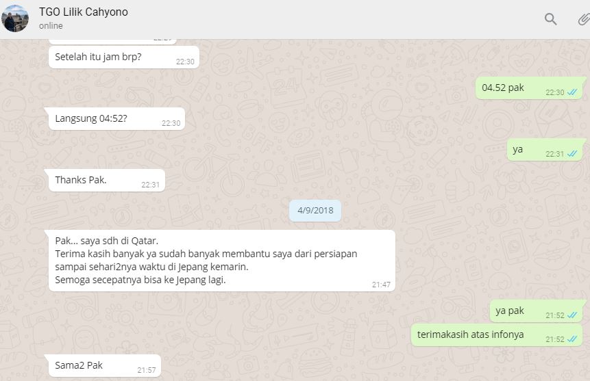 Testimoni Tour Guide Online Lilik Cahyono