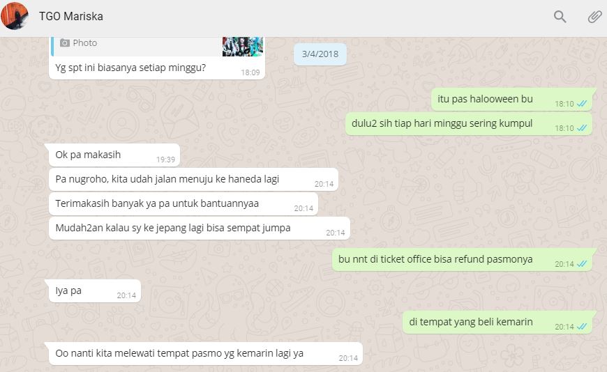 Testimoni Tour Guide Online Mariska 2