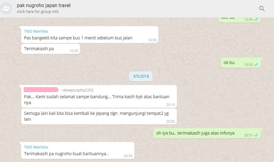 Testimoni Tour Guide Online Mariska