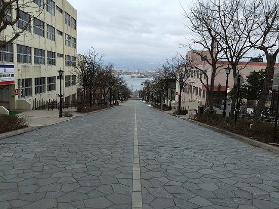 Tanjakan Hachimanzaka di Motomachi Hakodate