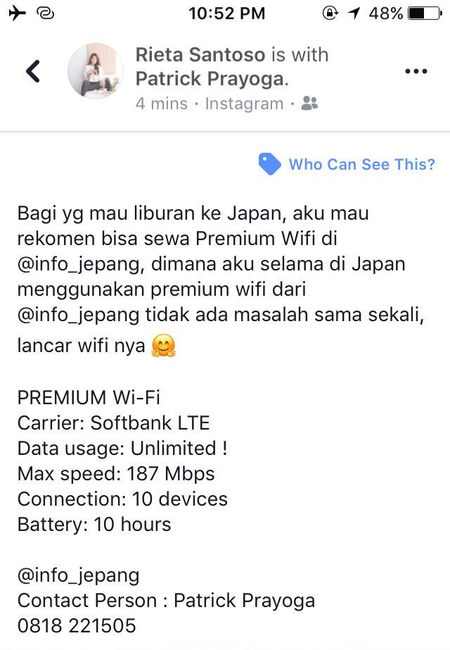 Testimoni WIFI Infojepang